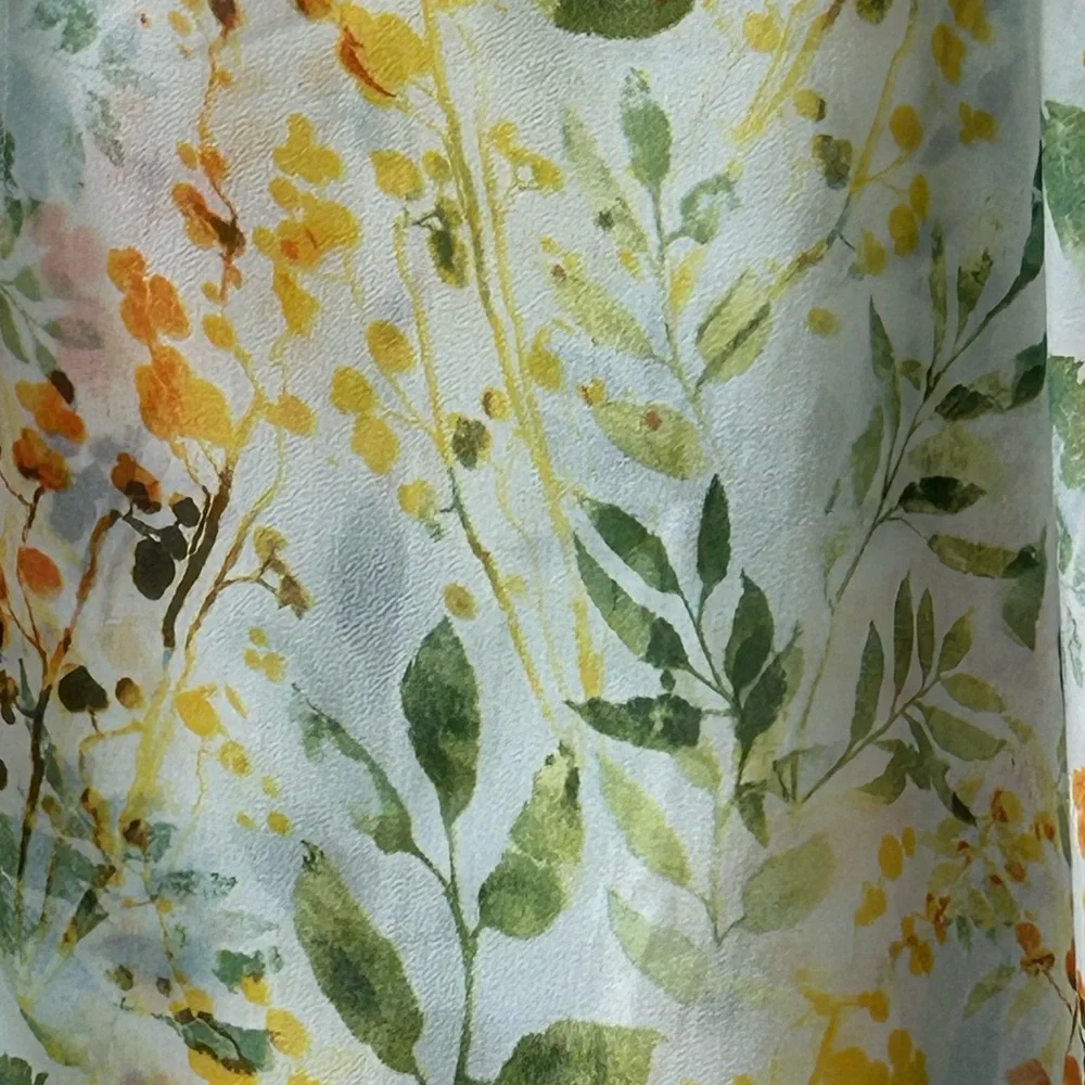 Serengeti Tiered Botanical Blouse Top Flyaway Front Asymmetric Layers Size M - Picture 5 of 11